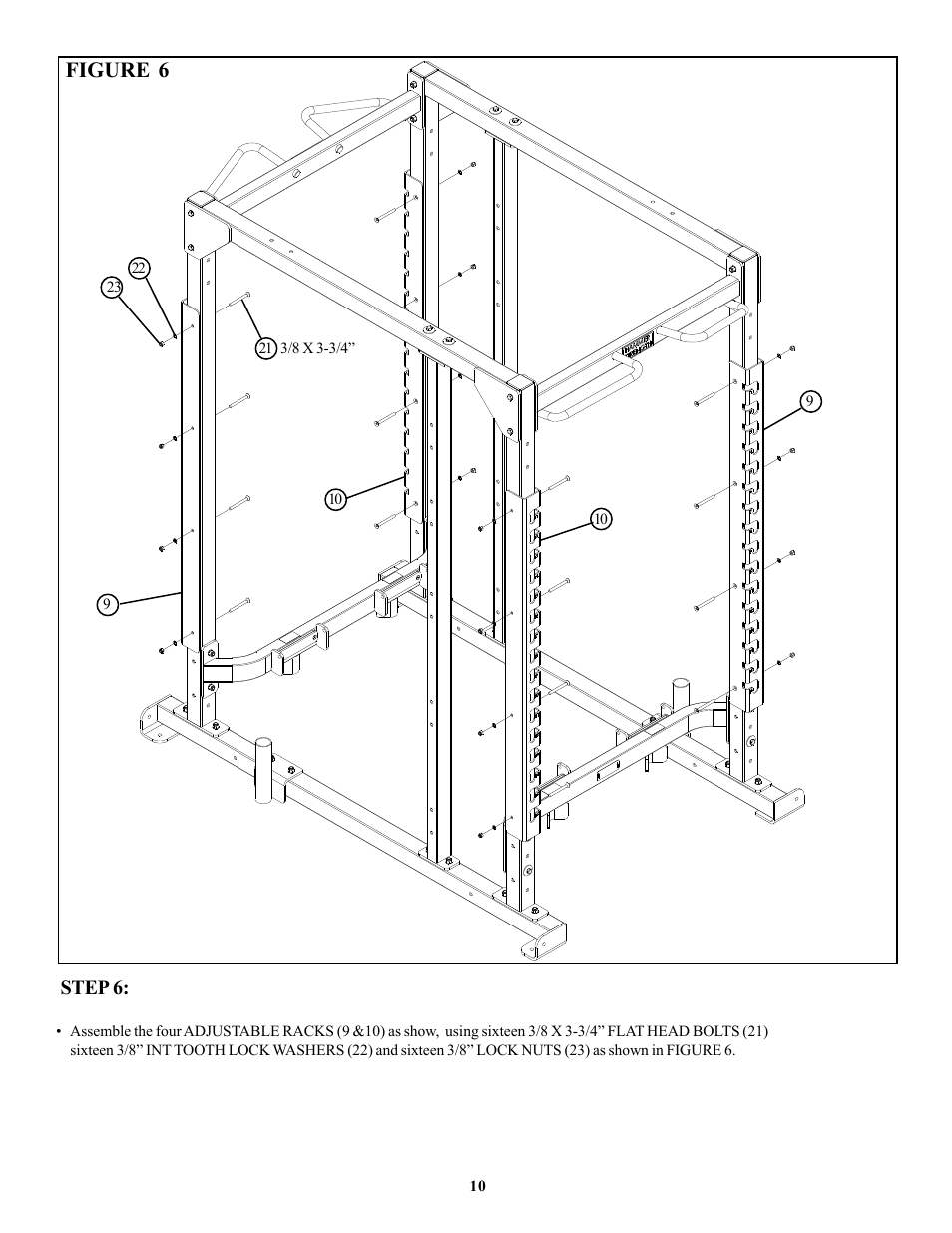 Figure 6, Step 6 | Life Fitness OHDCR User Manual | Page 10 / 14