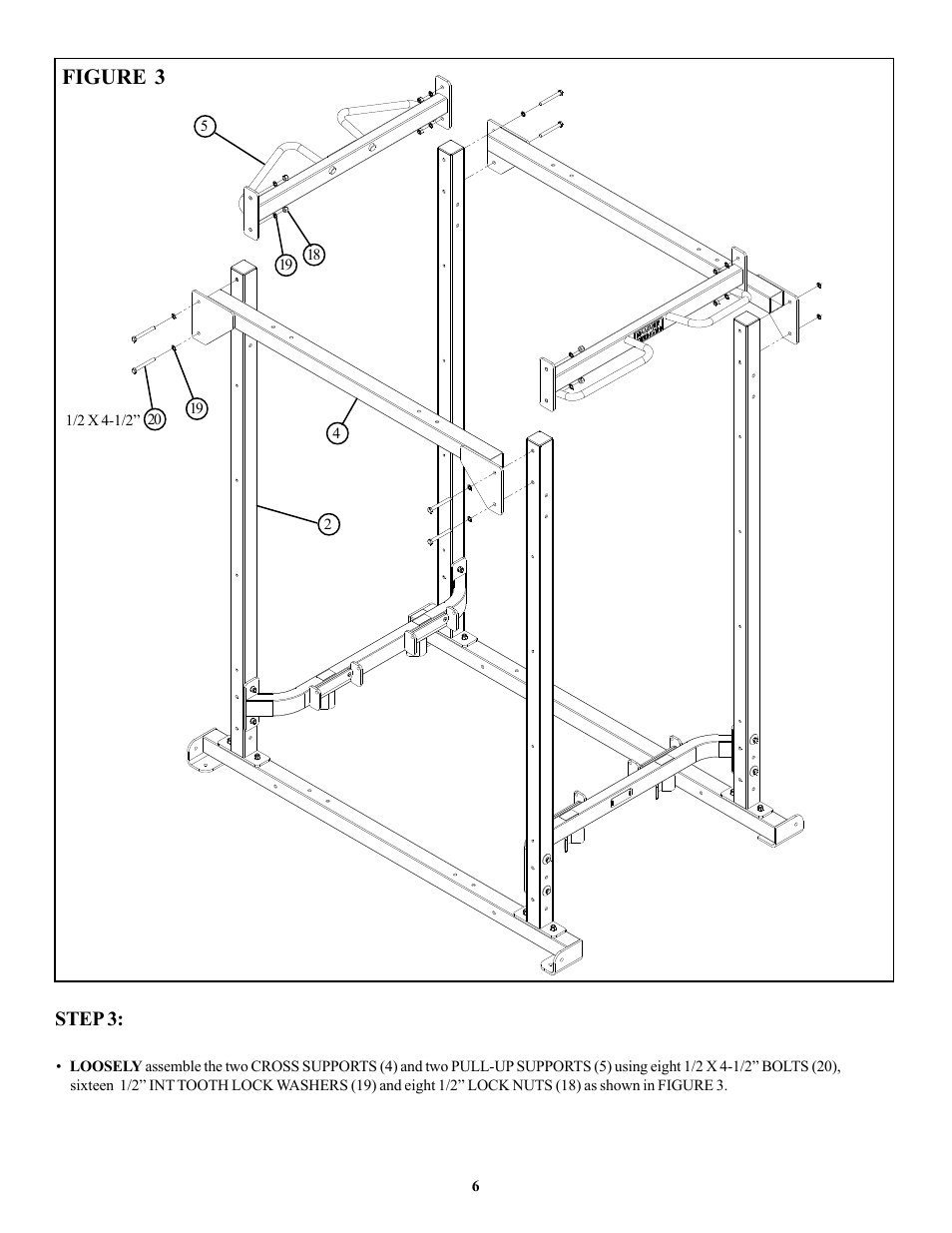 Figure 3, Step 3 | Life Fitness OHDCR User Manual | Page 6 / 14