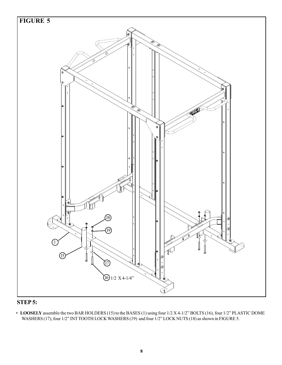 Figure 5, Step 5 | Life Fitness OHDCR User Manual | Page 8 / 14