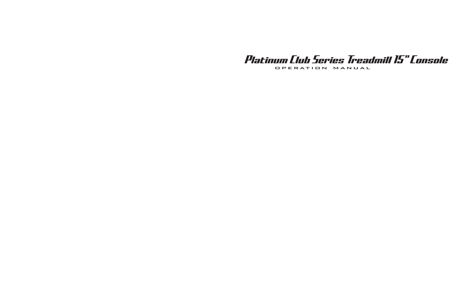 Life Fitness Platinum Club Series 15" Console User Manual | 44 pages