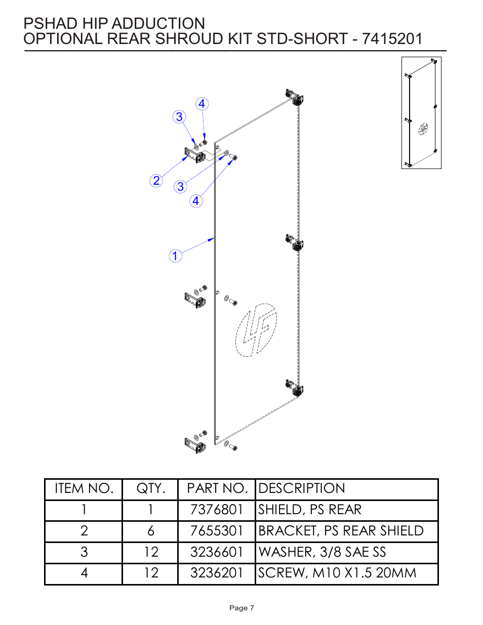 Pshad hip adduction | Life Fitness PSHAD User Manual | Page 7 / 7