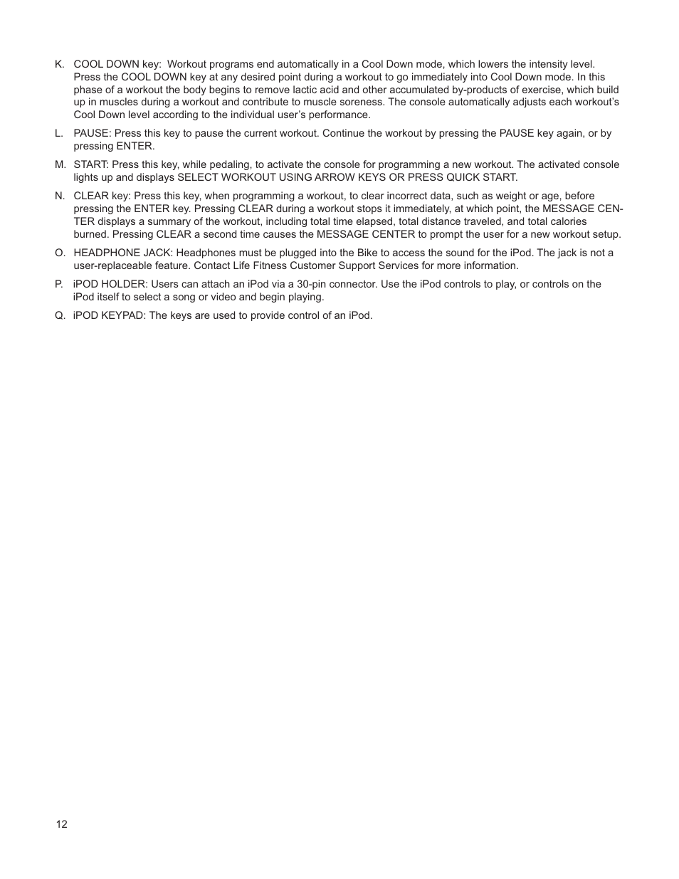 Life Fitness CLUB SERIES RECUMBENT LIFECYCLE M051-00K39-A196 User Manual | Page 13 / 44