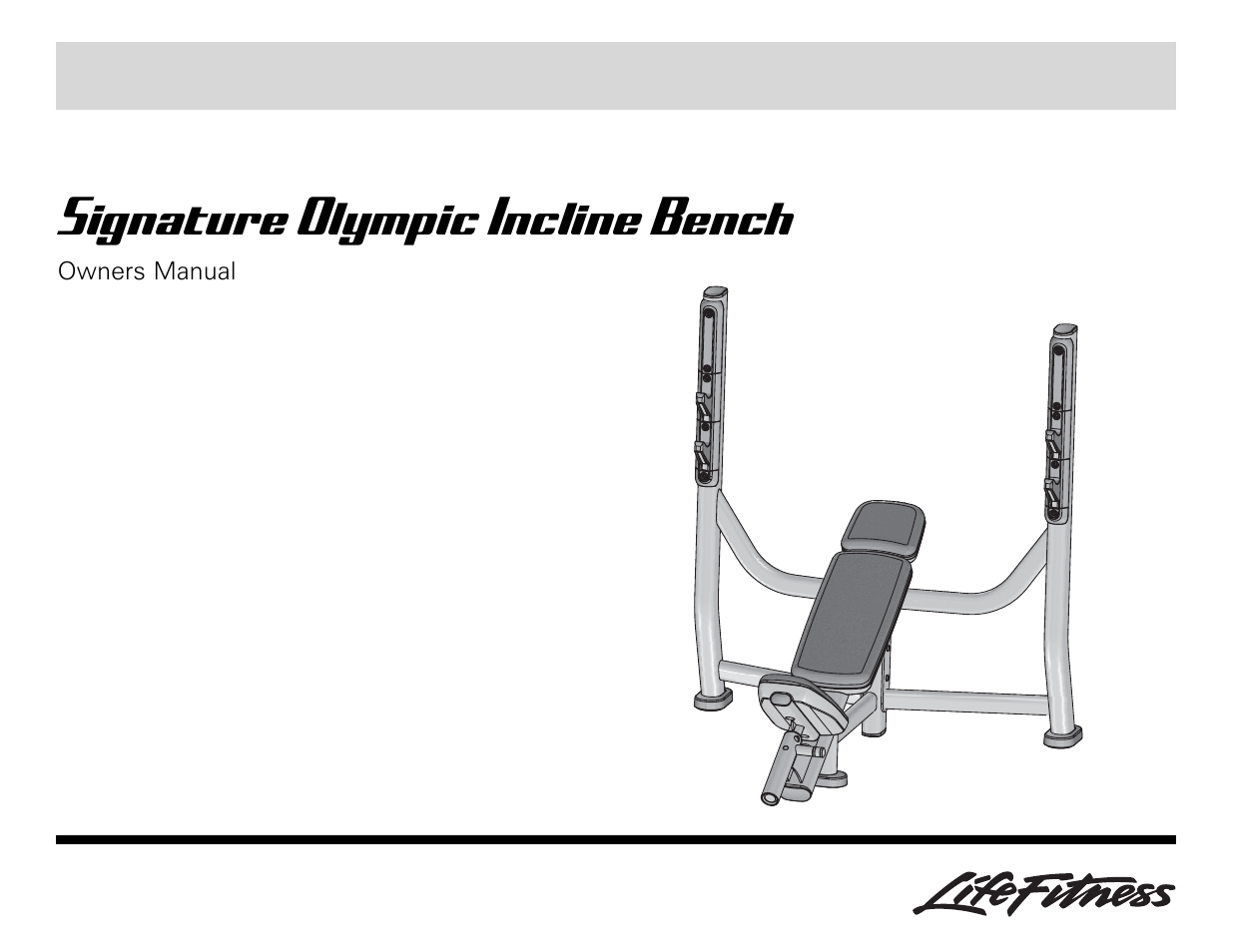 Life Fitness Olympic Incline Bench User Manual | 8 pages