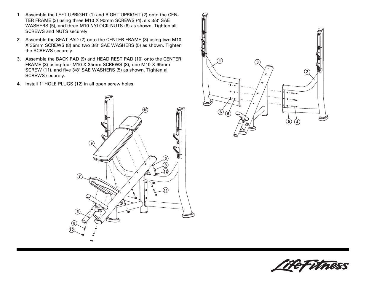 Life Fitness Olympic Incline Bench User Manual | Page 7 / 8