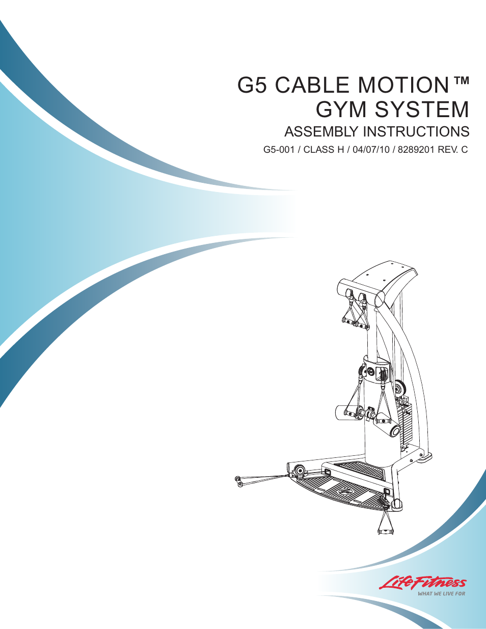 Life Fitness G5 CABLE MOTION G5-001 User Manual | 24 pages