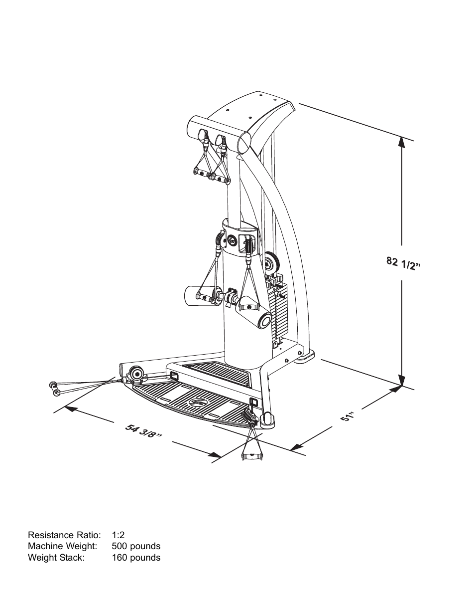 Gym dimensions | Life Fitness G5 CABLE MOTION G5-001 User Manual | Page 5 / 24