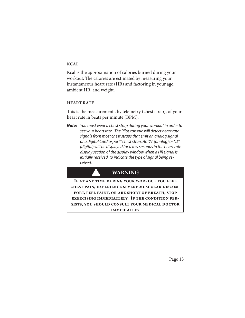 Life Fitness Wireless Cadence Meter Pilot II User Manual | Page 13 / 28