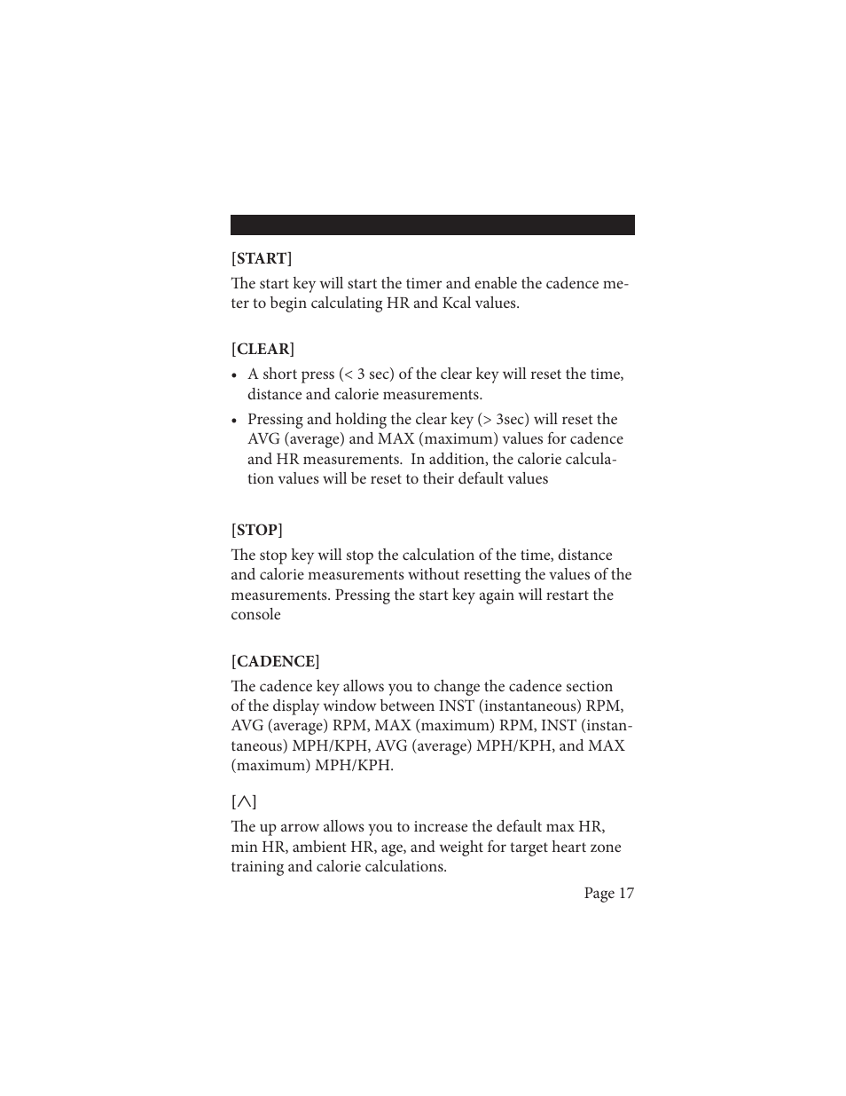 Life Fitness Wireless Cadence Meter Pilot II User Manual | Page 17 / 28