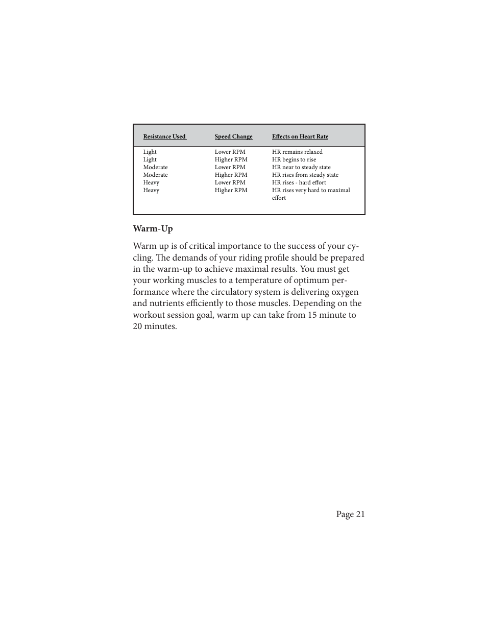 Life Fitness Wireless Cadence Meter Pilot II User Manual | Page 21 / 28