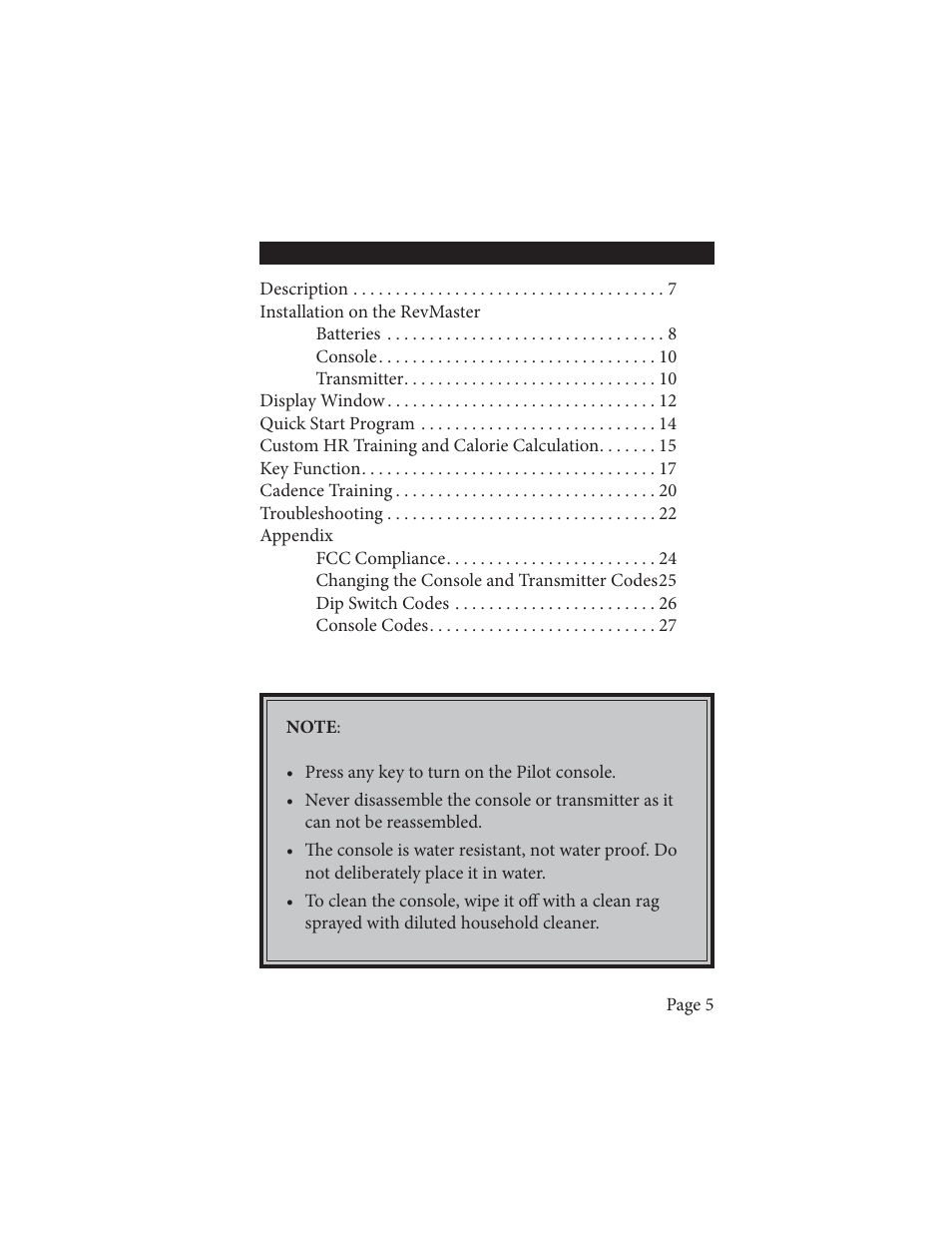 Life Fitness Wireless Cadence Meter Pilot II User Manual | Page 5 / 28