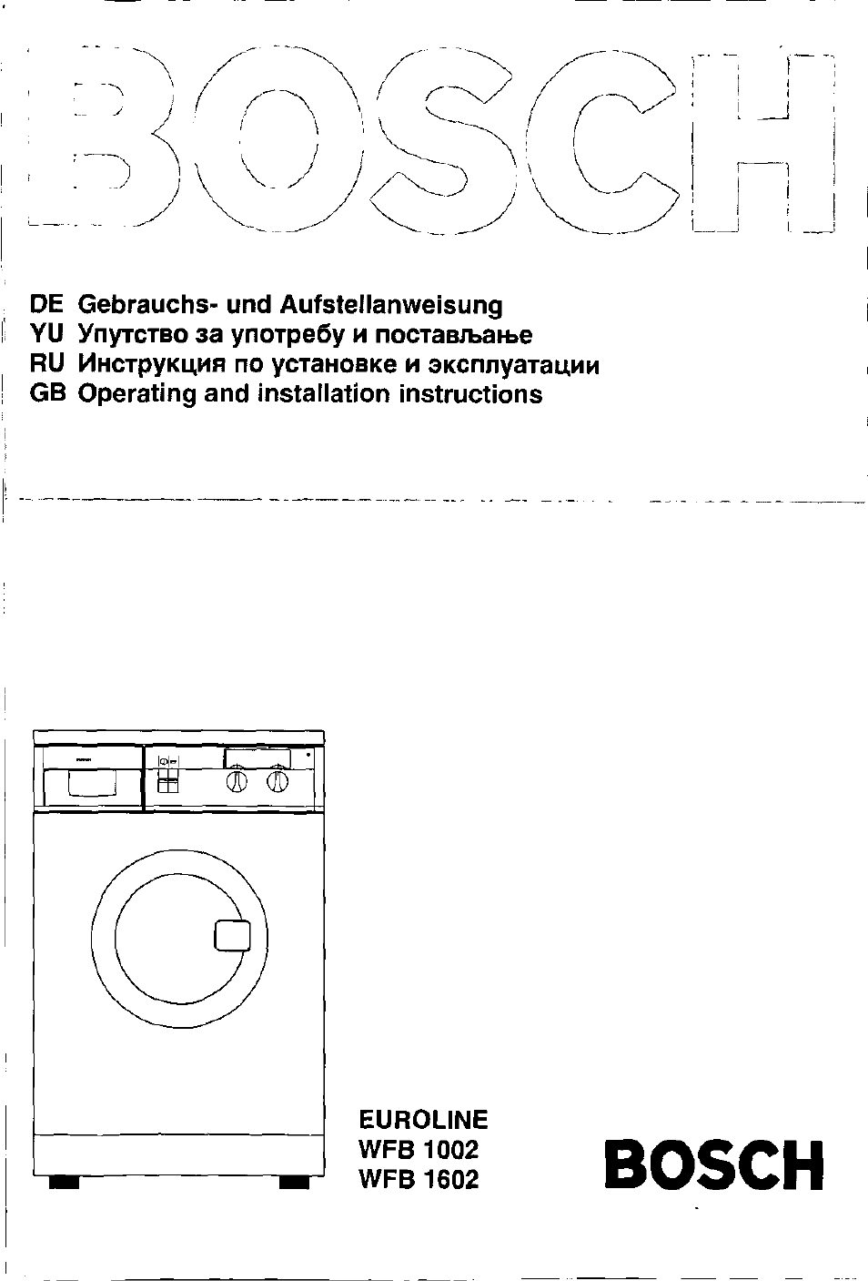 Bosch WFB 1002 User Manual | 73 pages