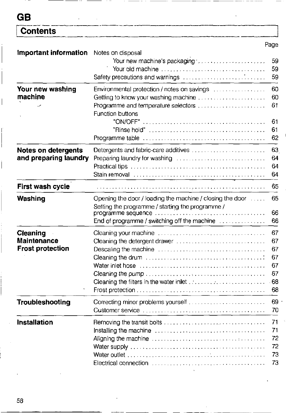 Bosch WFB 1002 User Manual | Page 56 / 73