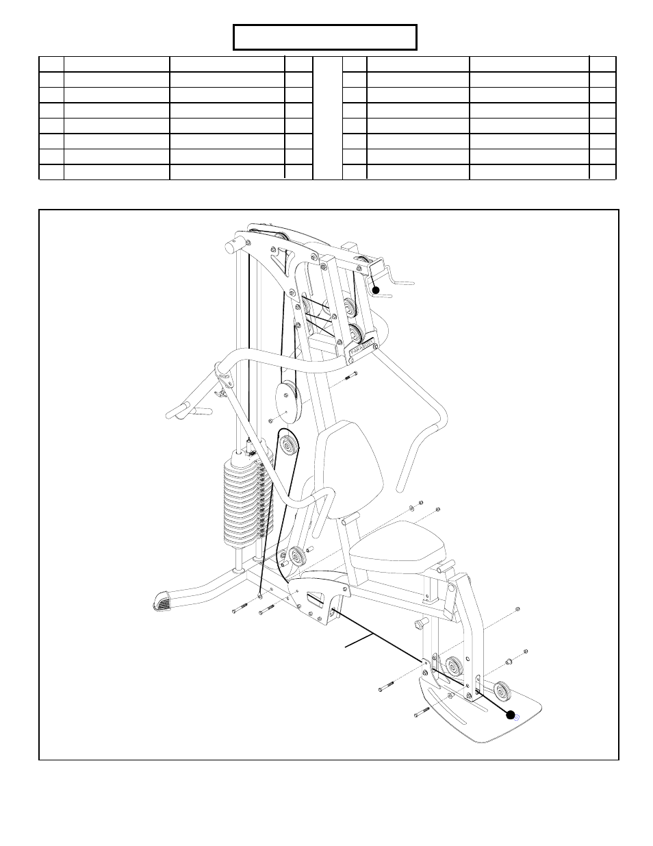 Parts list, Figure 1 | Life Fitness GS1 User Manual | Page 4 / 13