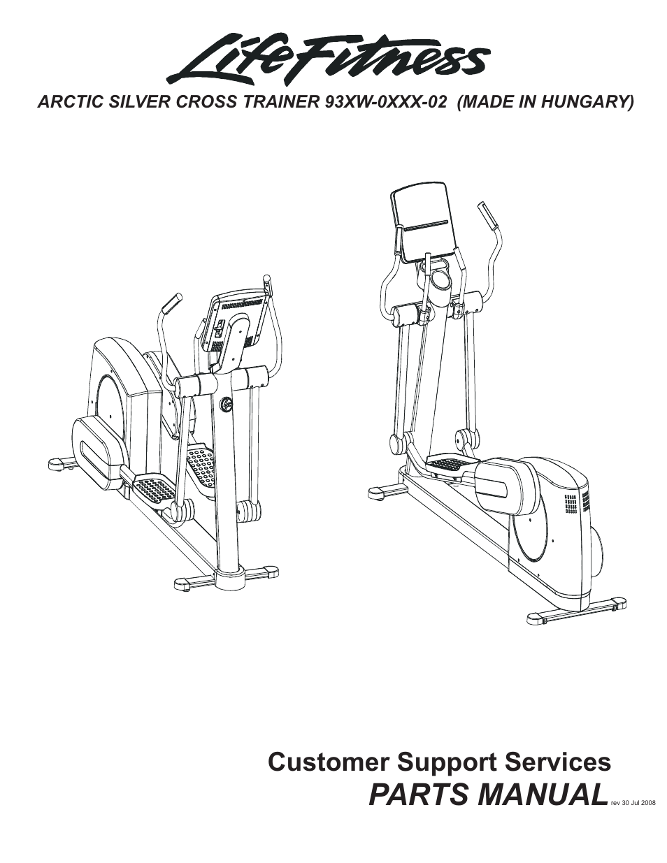 Life Fitness Arctic Silver 93XW-0XXX-02 User Manual | 14 pages