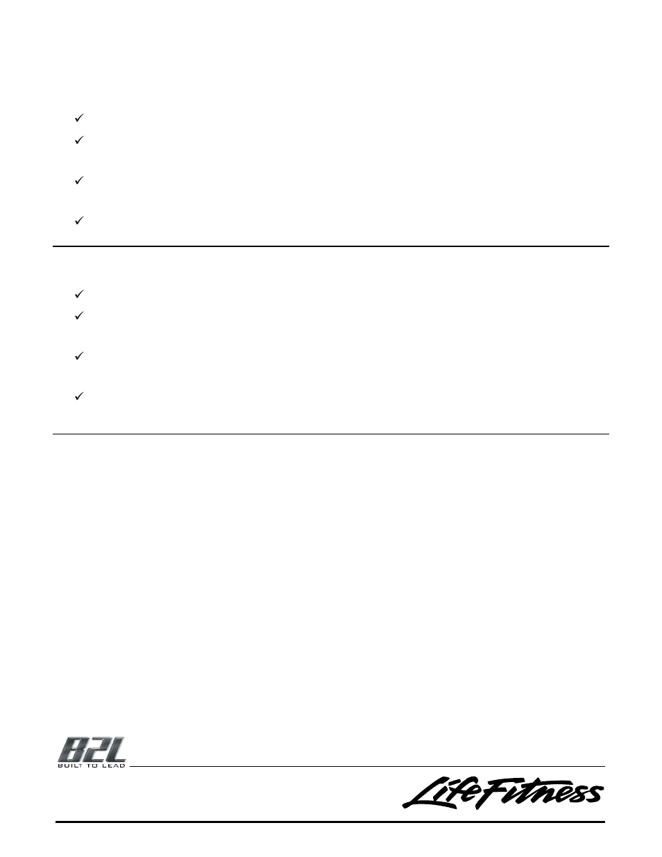 Life Fitness 95Si User Manual | Page 8 / 8