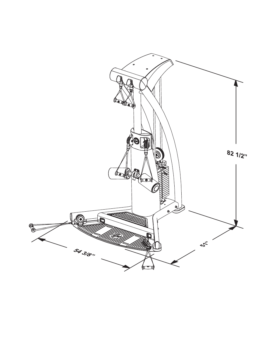 Gym dimensions | Life Fitness G5 CABLE MOTION User Manual | Page 3 / 21