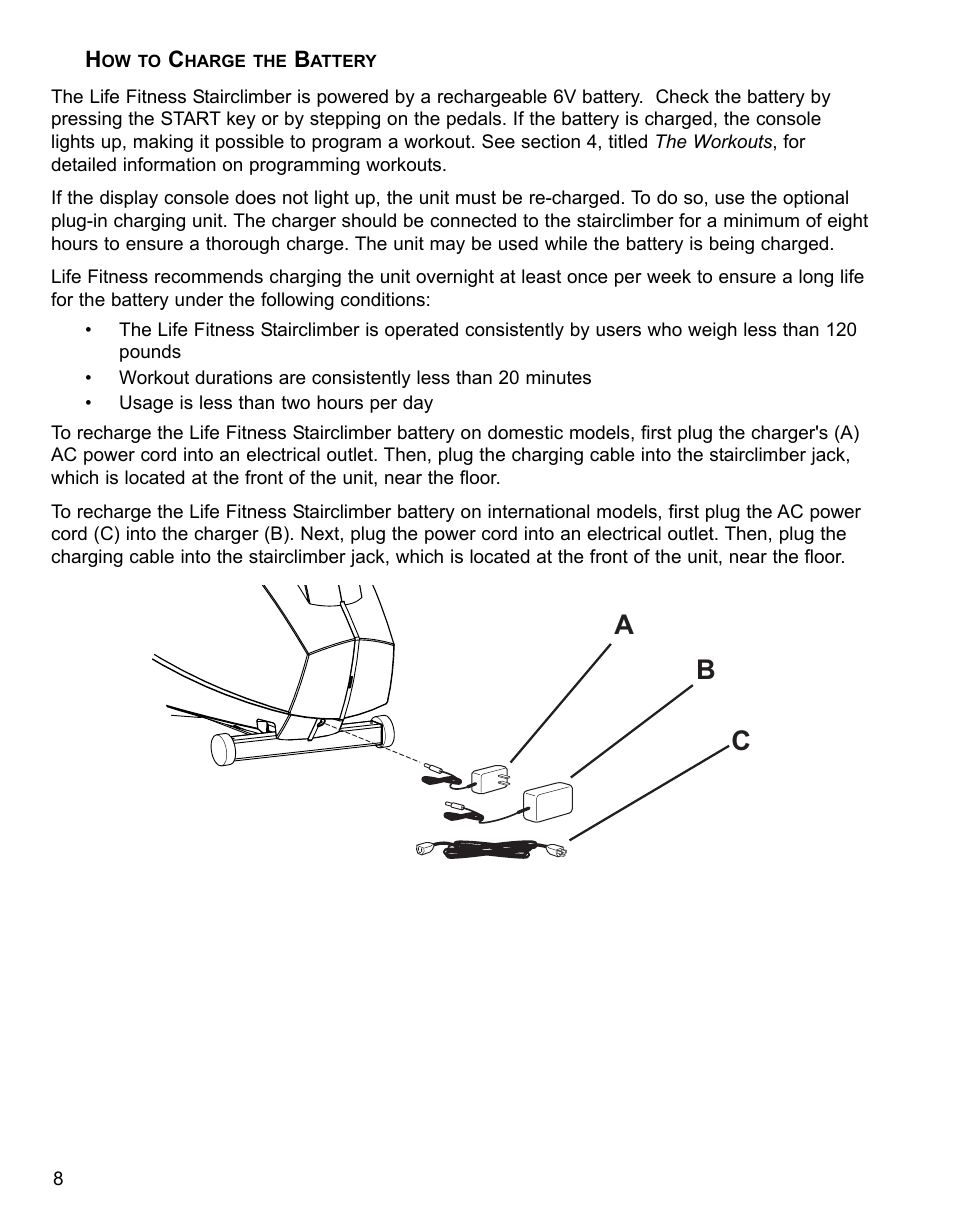 Ab c | Life Fitness 93SI User Manual | Page 10 / 37