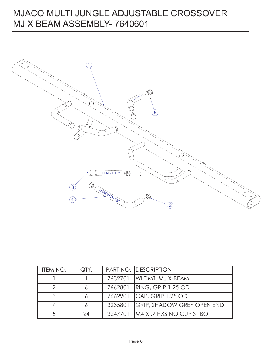 Mjaco multi jungle adjustable crossover | Life Fitness MJACO User Manual | Page 6 / 14