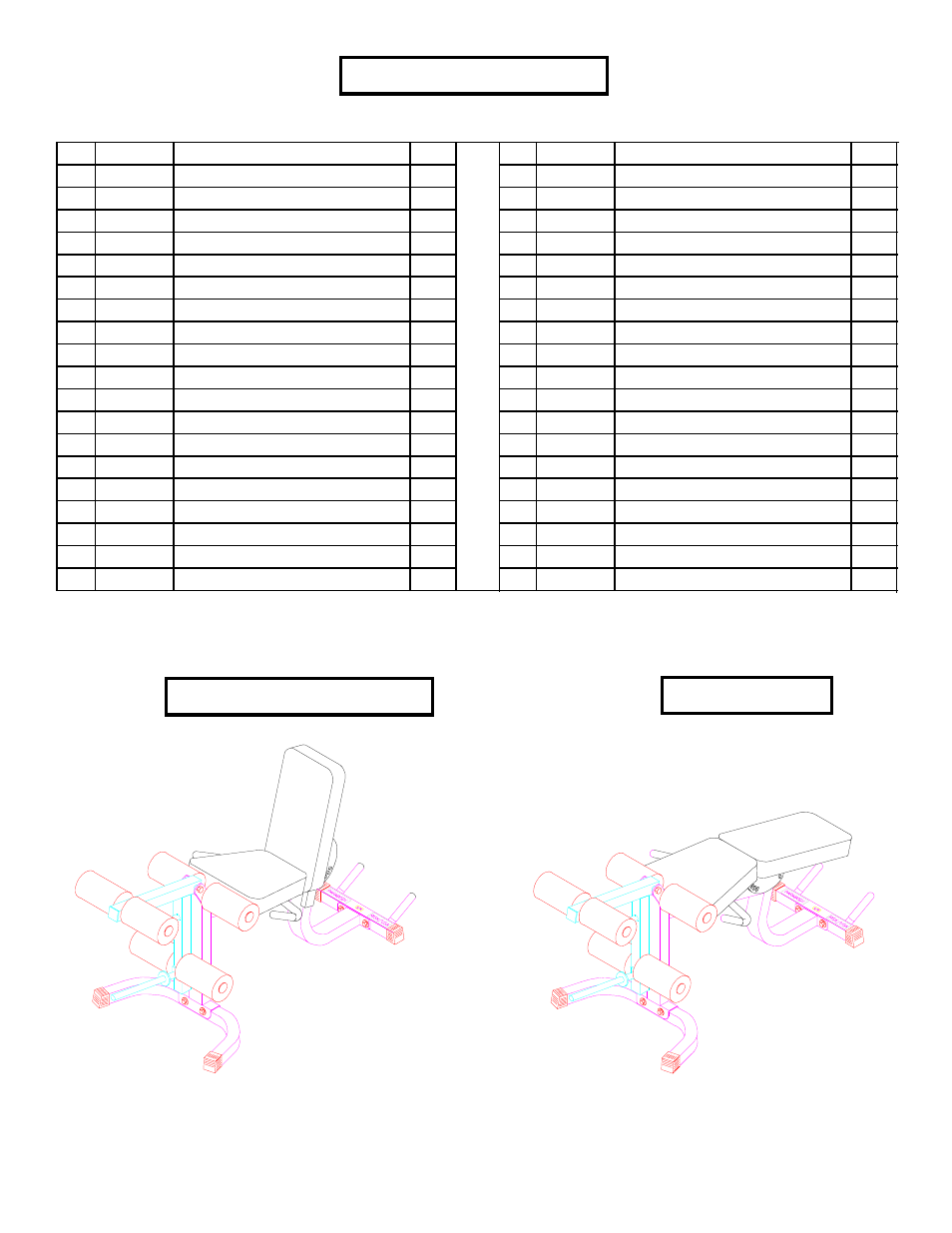 Parts list, Leg curl leg extension | Life Fitness Parabody 829 User Manual | Page 5 / 14