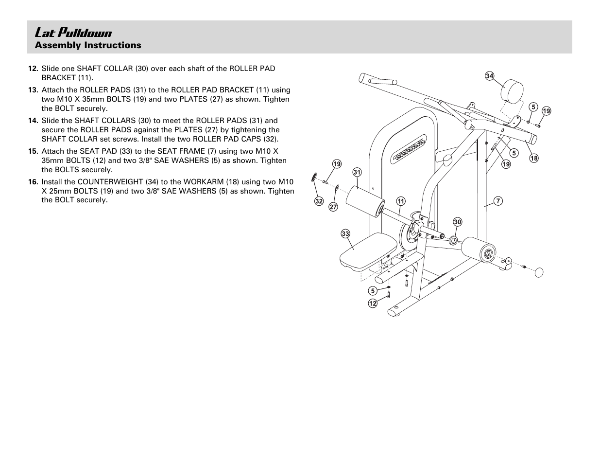 Lat pulldown | Life Fitness Lat Pulldown User Manual | Page 6 / 8