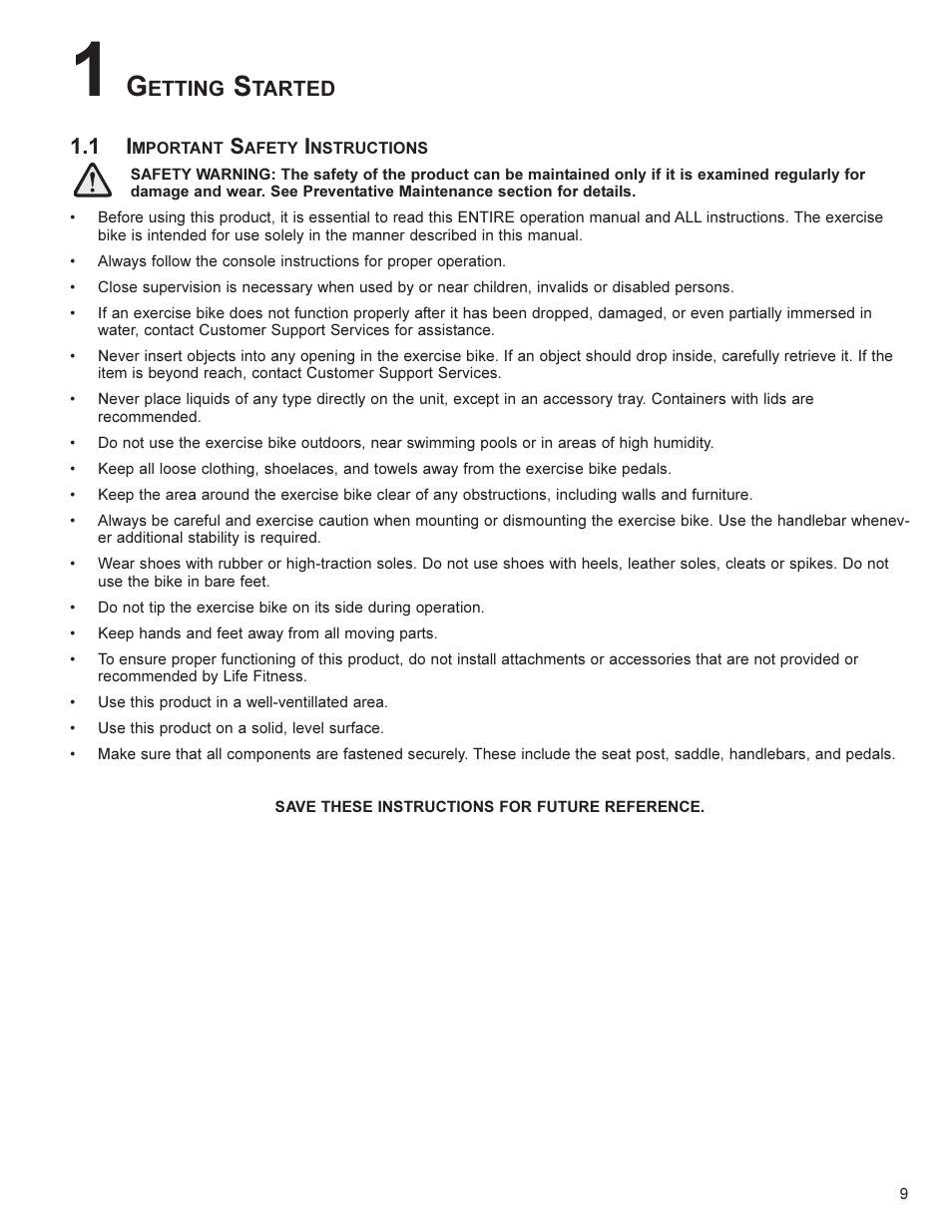 Etting, Tarted 1.1 i | Life Fitness UT4 User Manual | Page 10 / 23