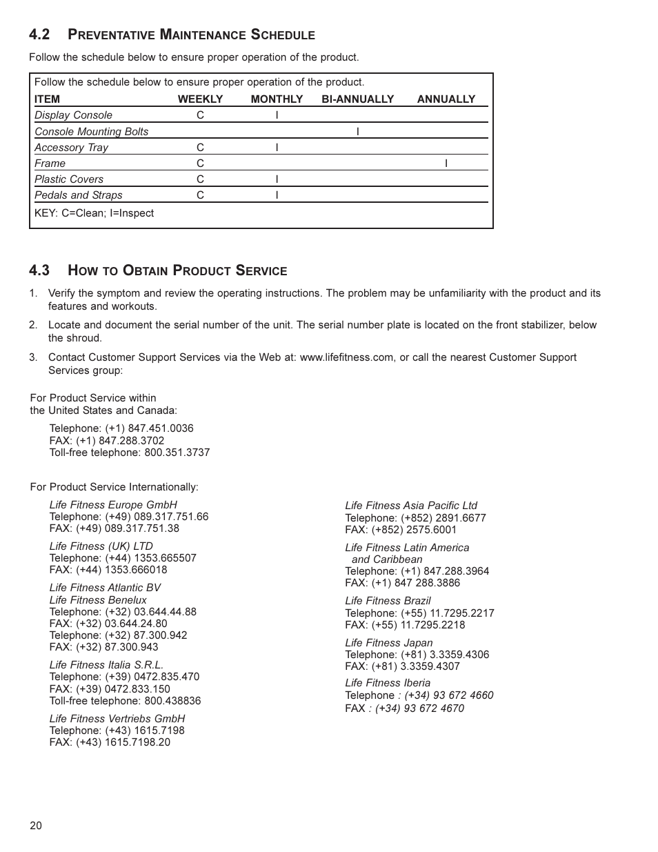 Life Fitness UT4 User Manual | Page 21 / 23