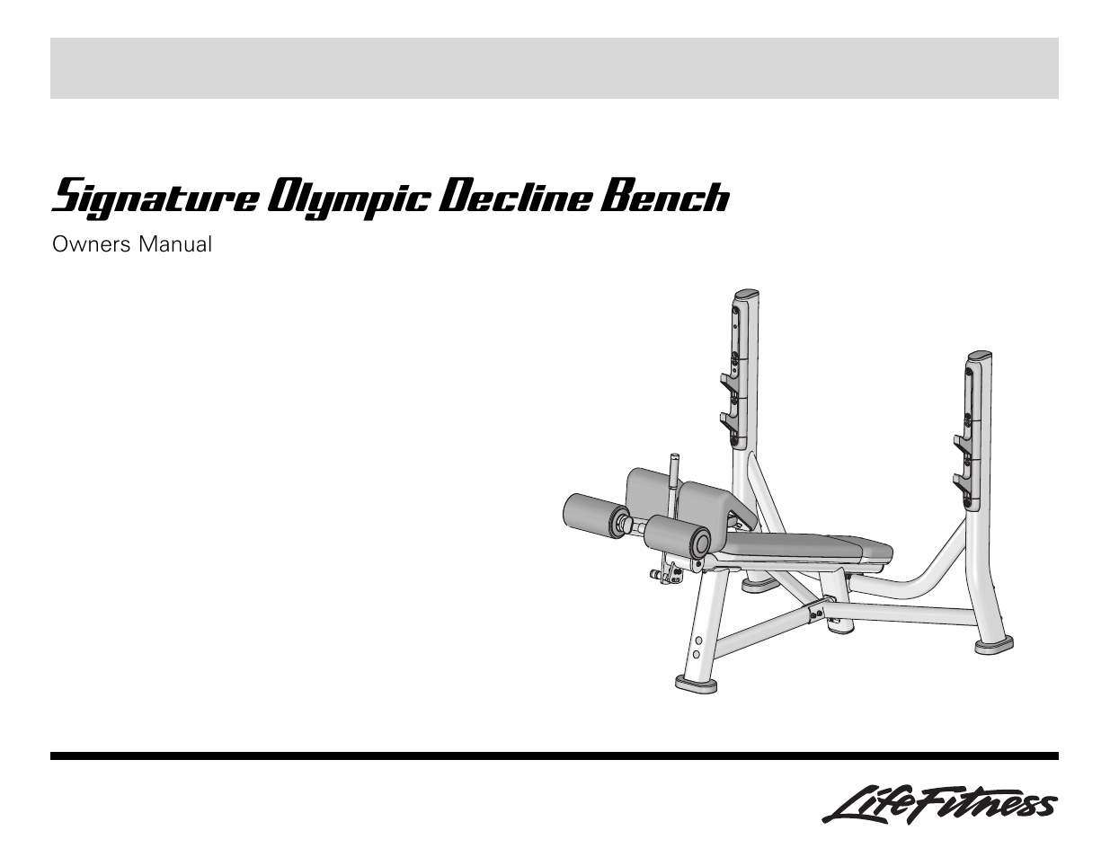 Life Fitness Olympic Decline Bench User Manual | 8 pages