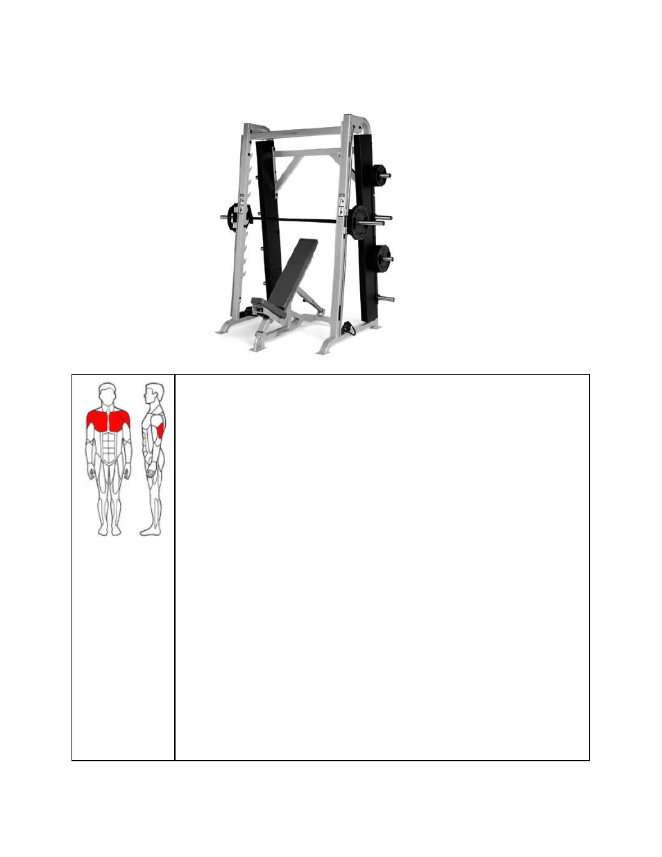 Smith machine (pl06)- upper body exercises | Life Fitness Pro Series User Manual | Page 42 / 61