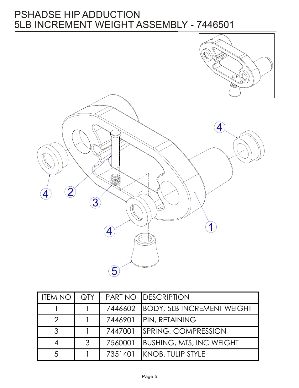 Pshadse hip adduction | Life Fitness PSHADSE User Manual | Page 5 / 10