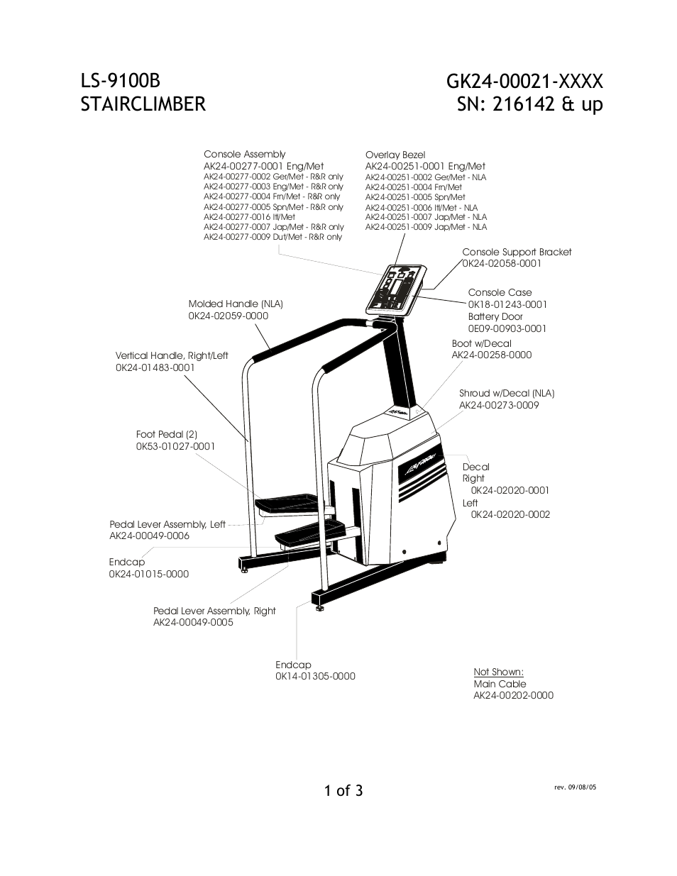 Life Fitness LS-9100B User Manual | 3 pages