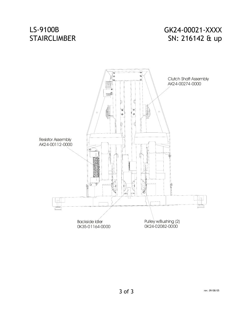Ls-9100b stairclimber | Life Fitness LS-9100B User Manual | Page 3 / 3