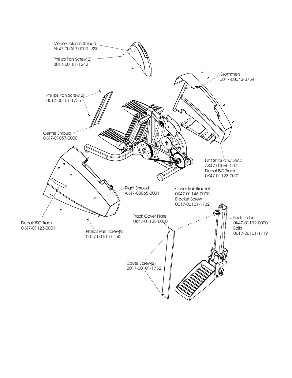 Stepper s9i, Shrouds | Life Fitness S9i User Manual | Page 4 / 13