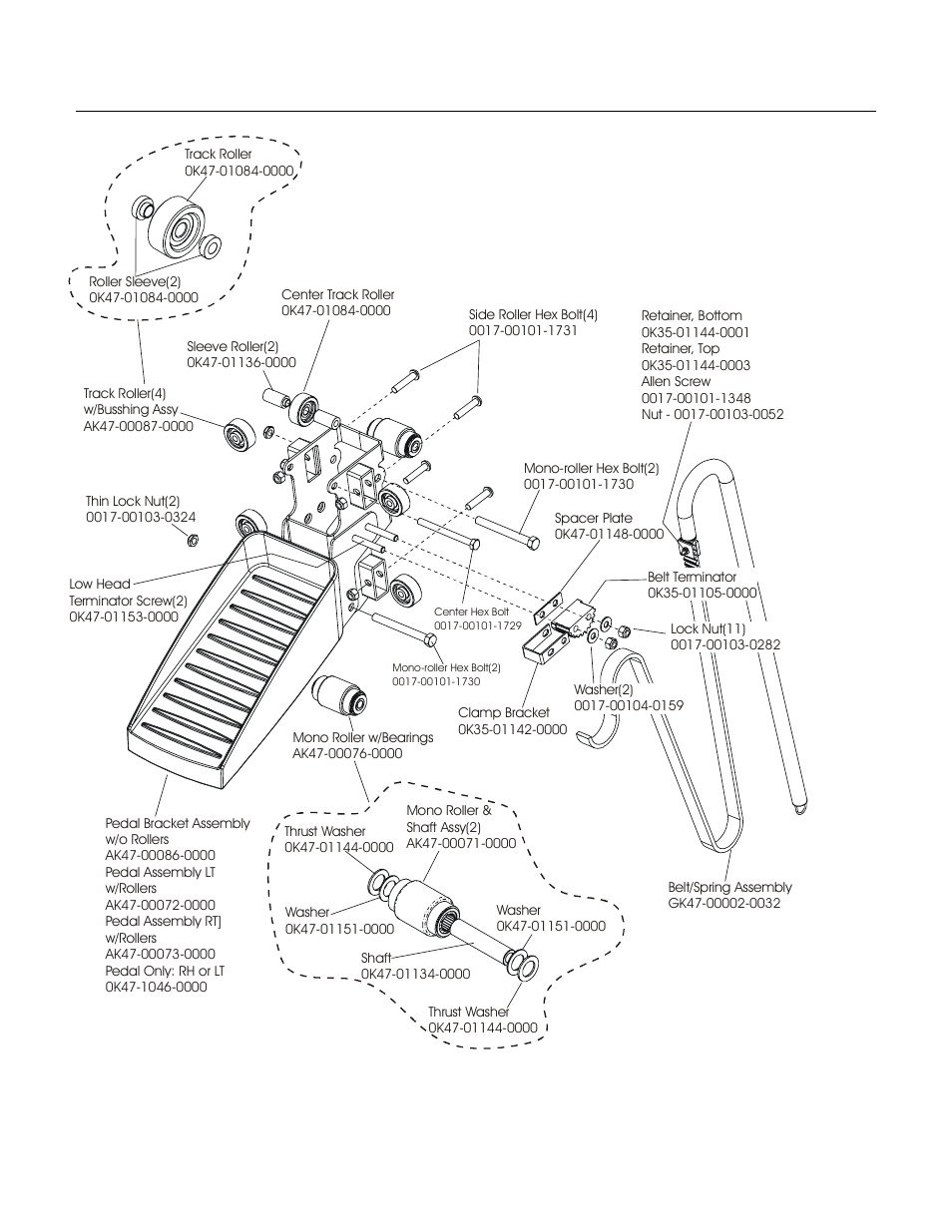 Stepper s9i, Pedal assembly | Life Fitness S9i User Manual | Page 5 / 13