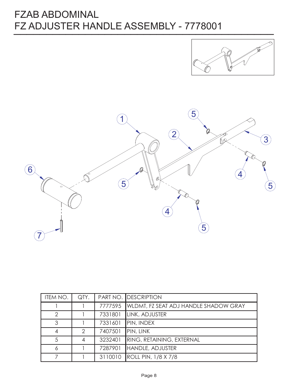 Fzab abdominal | Life Fitness FZAB User Manual | Page 8 / 17