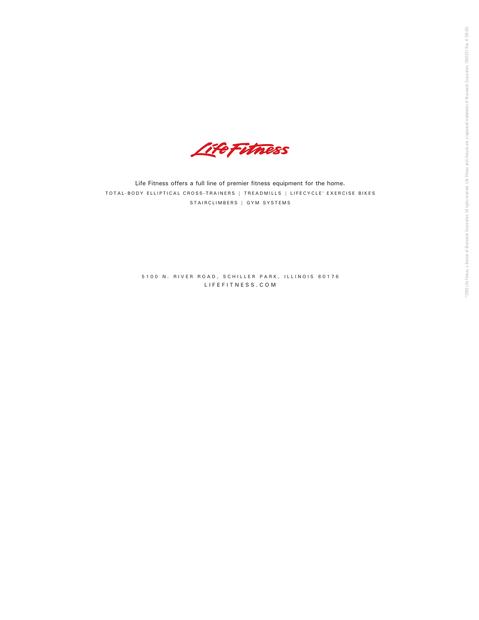 Life Fitness T30/T35 User Manual | Page 57 / 57