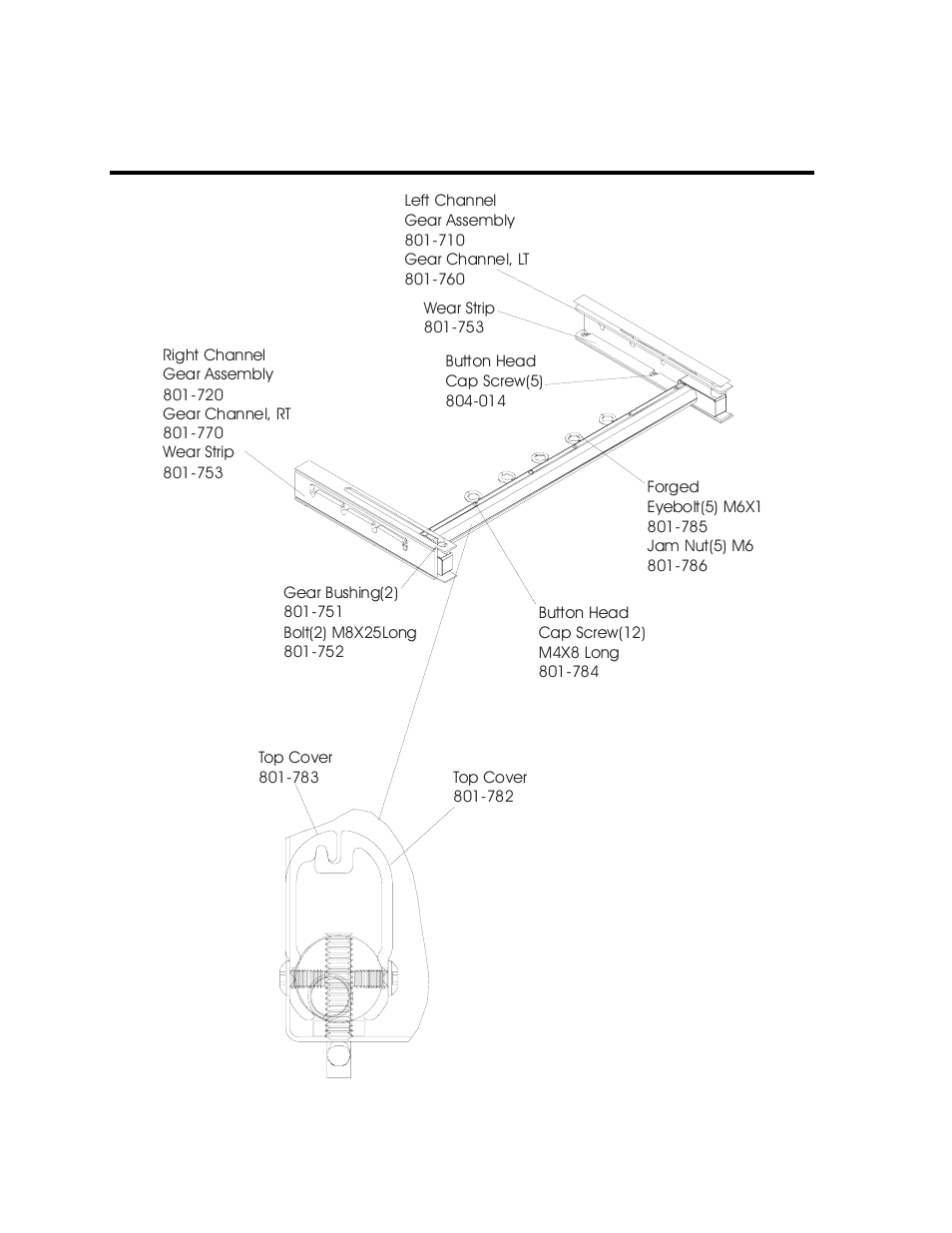 Gear change bar assembly | Life Fitness Peak Pilates Deluxe User Manual | Page 14 / 24