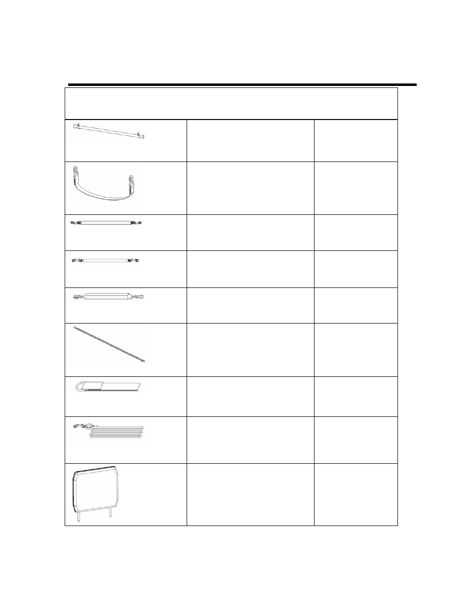 Package contents | Life Fitness Peak Pilates Deluxe User Manual | Page 21 / 24