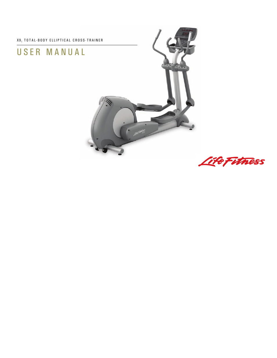 Life Fitness X9 User Manual | 48 pages