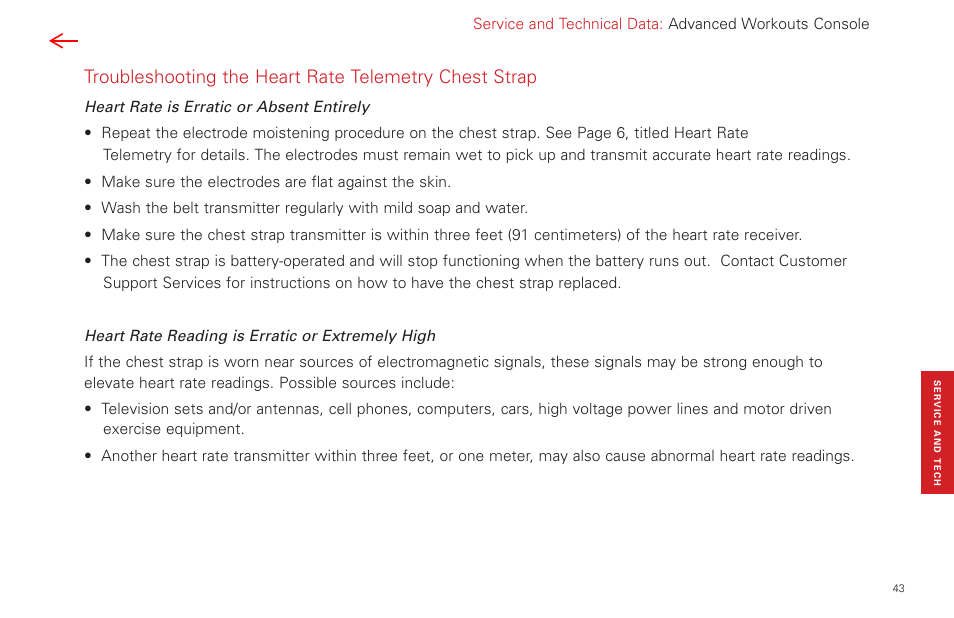 Troubleshooting | Life Fitness Video Gaming Accessories User Manual | Page 43 / 51