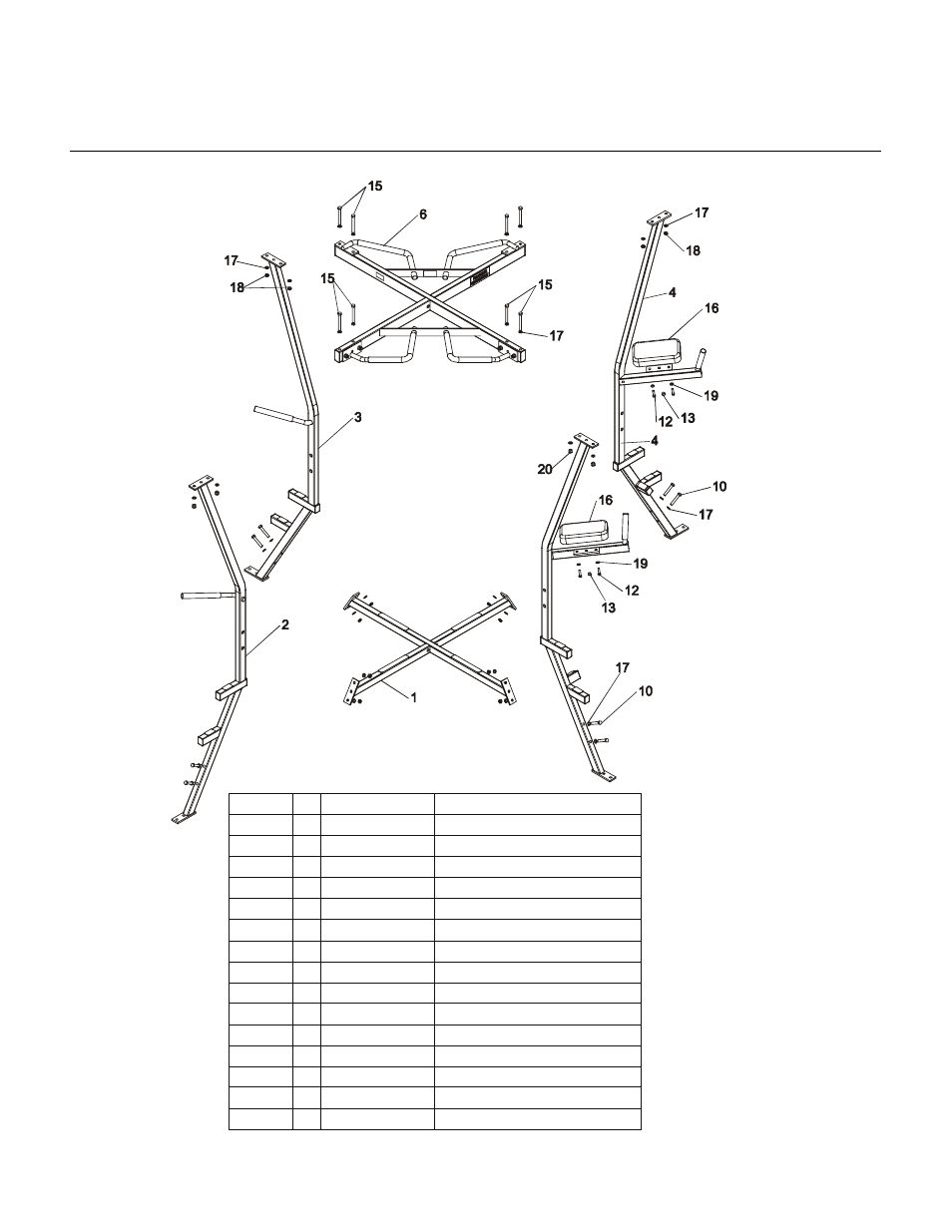 Bwcdlr - body wt chin/dip/leg raise, Component assembly | Life Fitness BWCDLR User Manual | Page 4 / 7