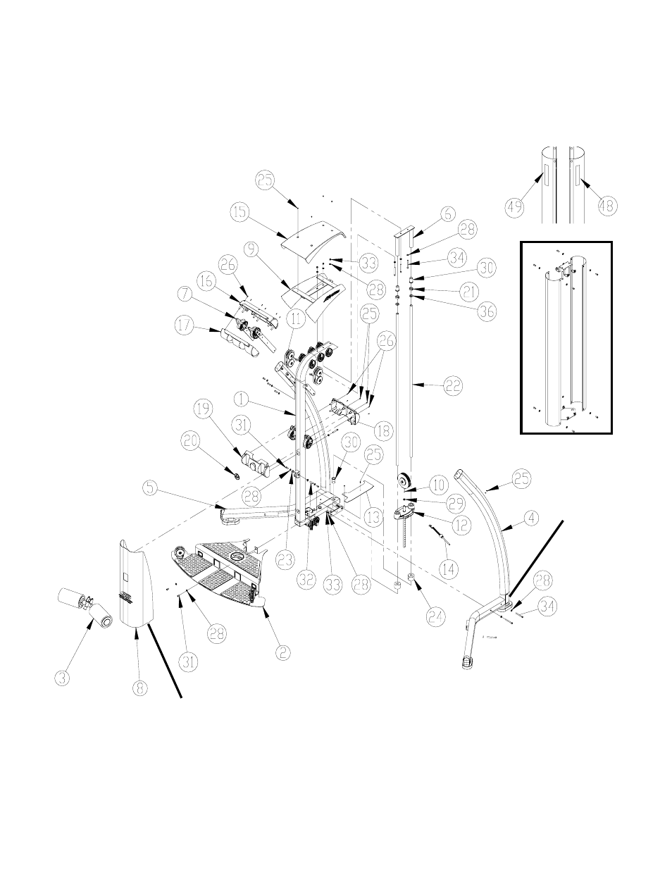 Exploded view | Life Fitness FIT 1.0 CM User Manual | Page 5 / 22