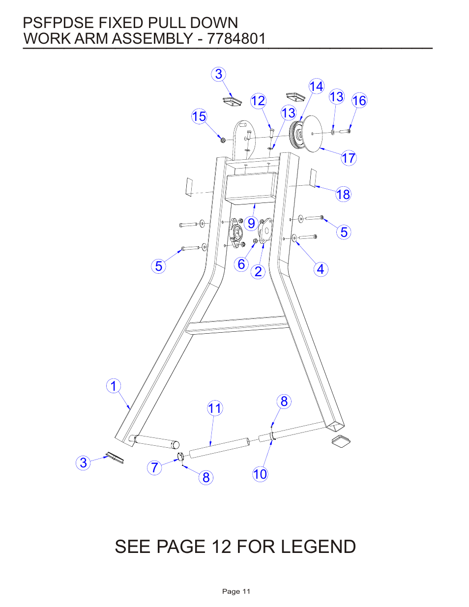 See page 12 for legend | Life Fitness Pro 2 Series PSFPDSE User Manual | Page 11 / 18