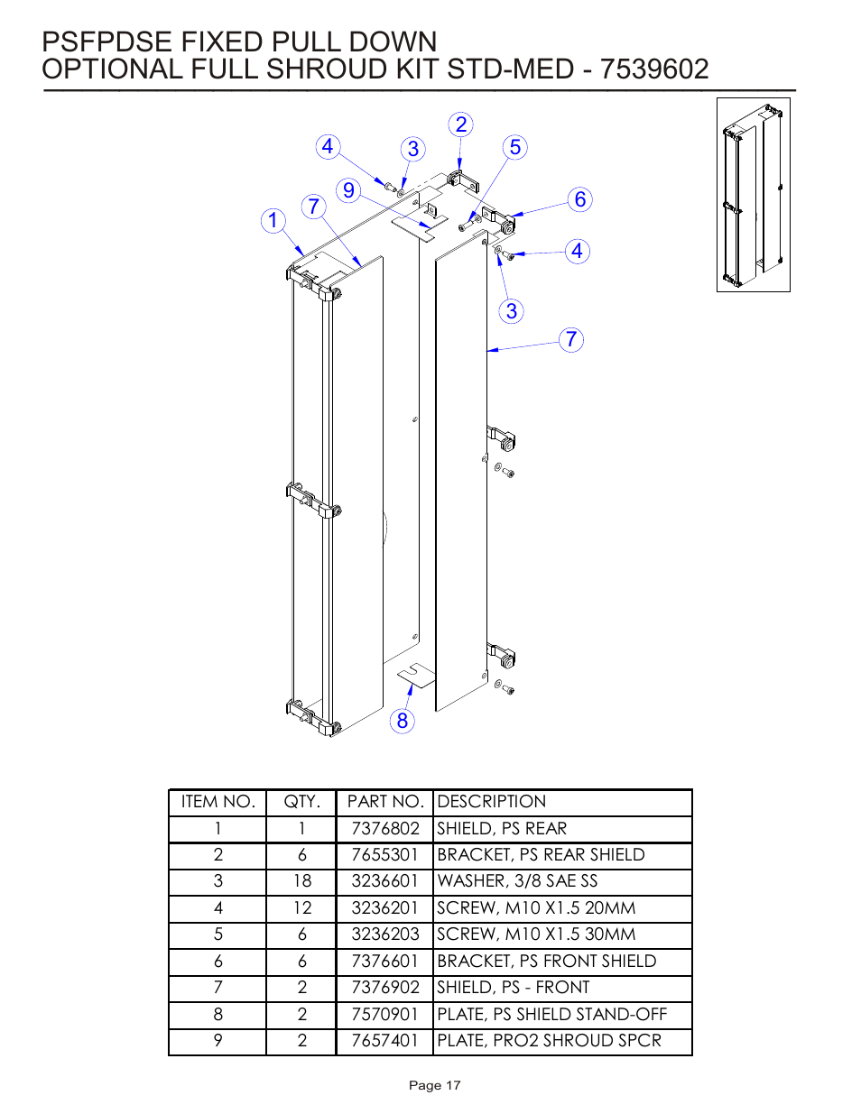 Psfpdse fixed pull down | Life Fitness Pro 2 Series PSFPDSE User Manual | Page 17 / 18