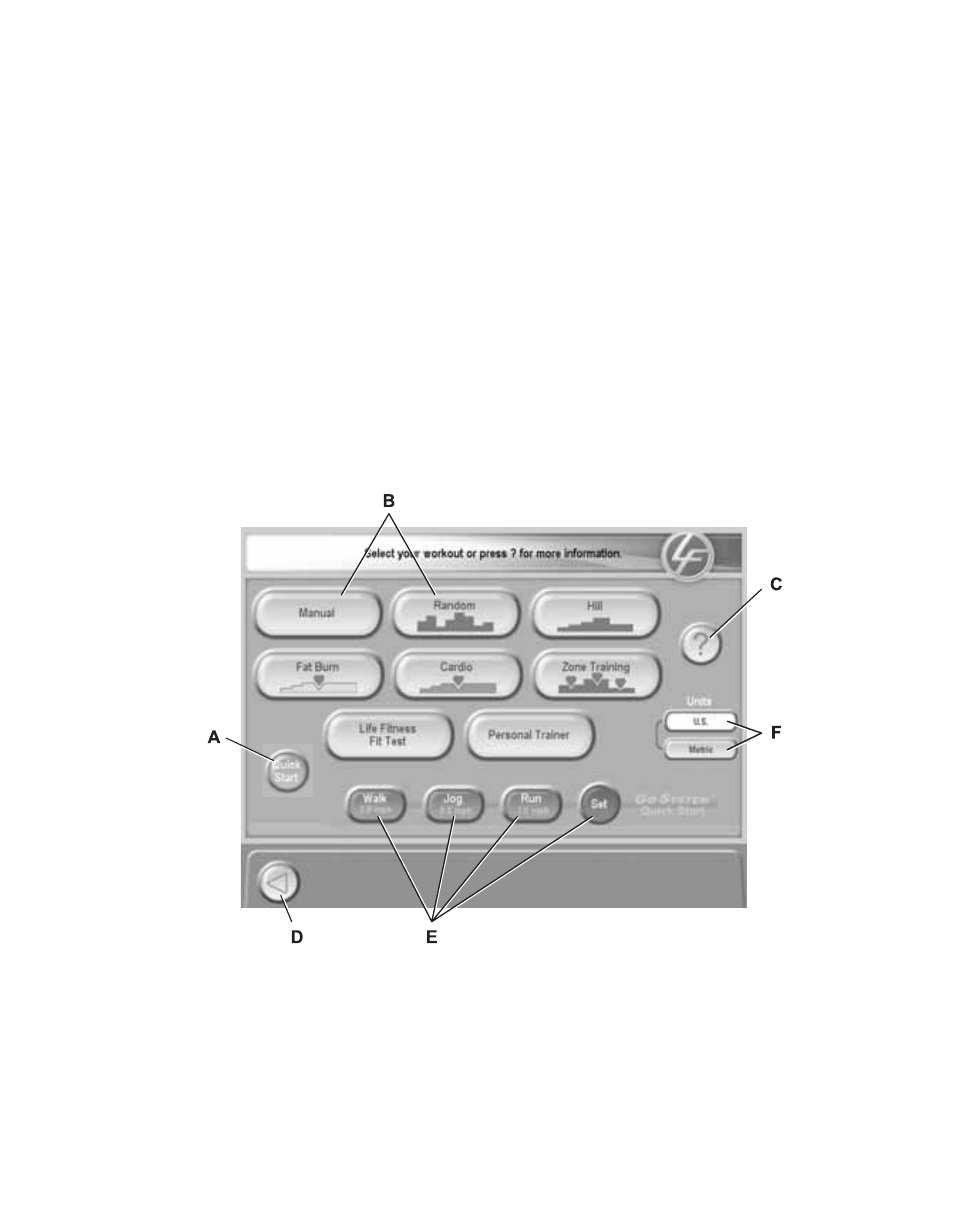 1) w | Life Fitness Treadmills 97Te User Manual | Page 18 / 69