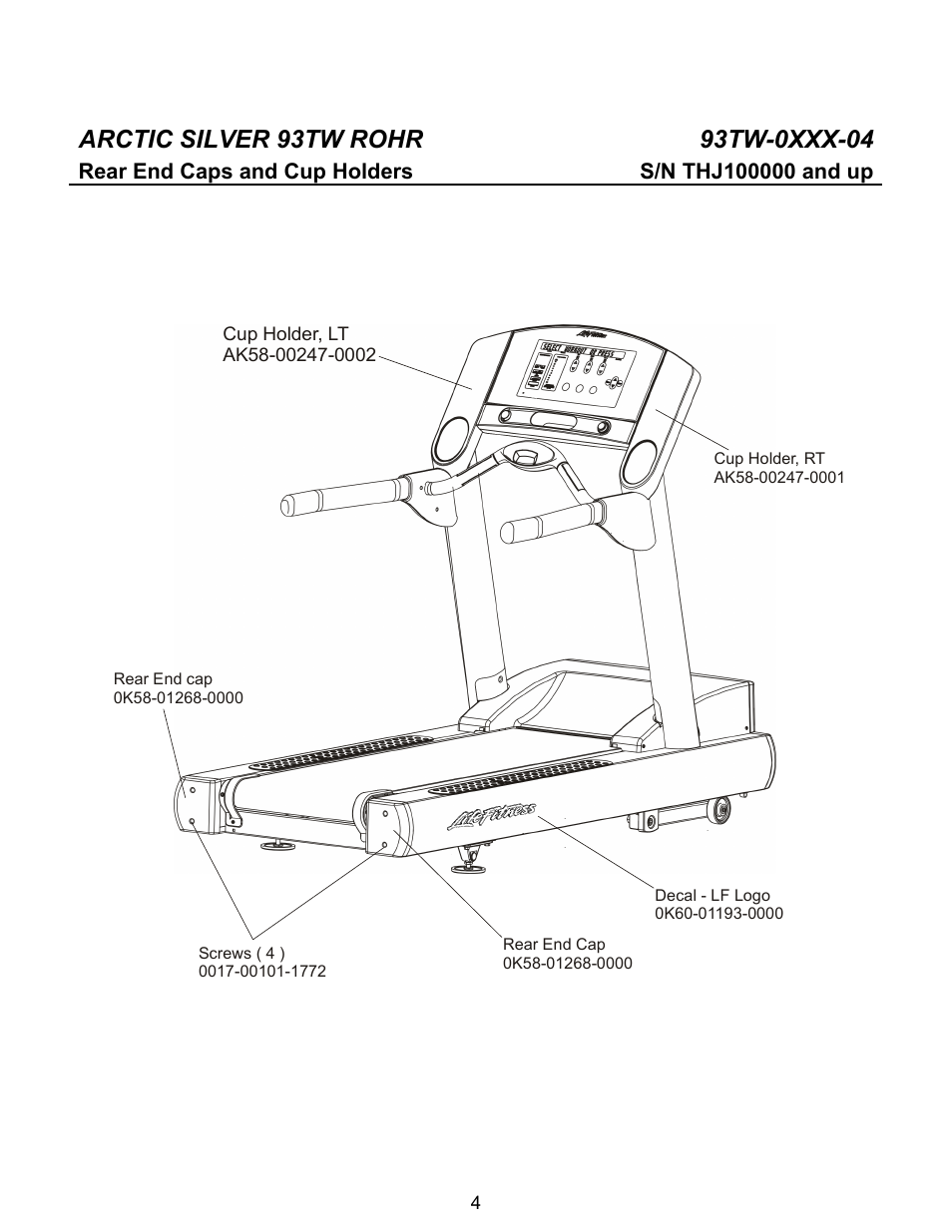 Life Fitness Arctic Silver 93TW User Manual | Page 4 / 20