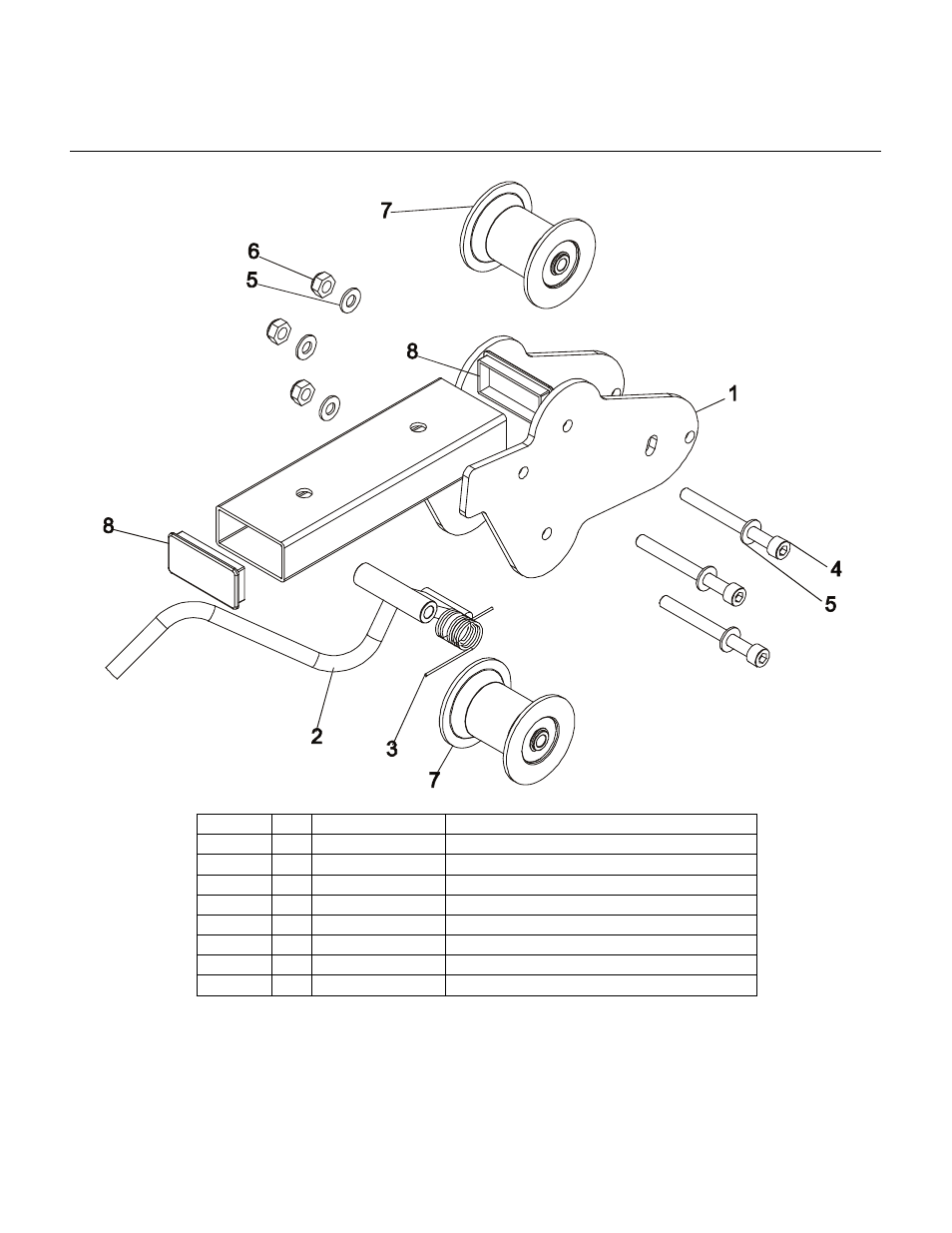 Mtsp shoulder press, Seat roller assembly, Mtsp shoulder press seat roller assembly | Life Fitness MTSP Shoulder Press User Manual | Page 14 / 17