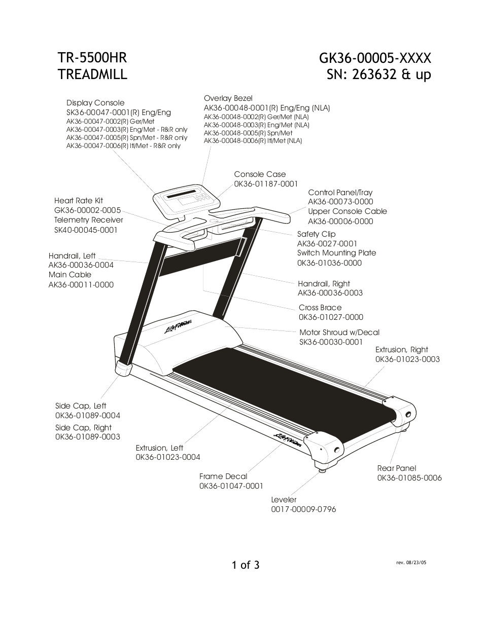 Life Fitness TR-5500HR User Manual | 3 pages