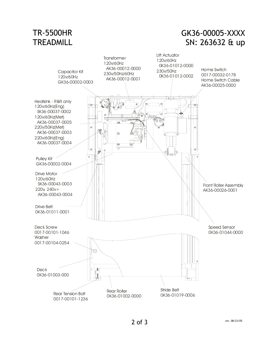 Tr-5500hr treadmill, 2 of 3 | Life Fitness TR-5500HR User Manual | Page 2 / 3