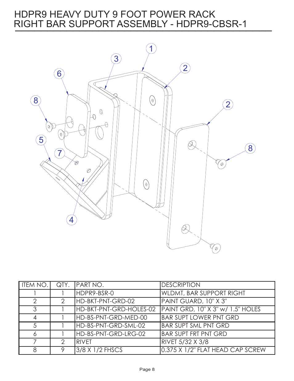 Life Fitness HDPR9 User Manual | Page 8 / 12