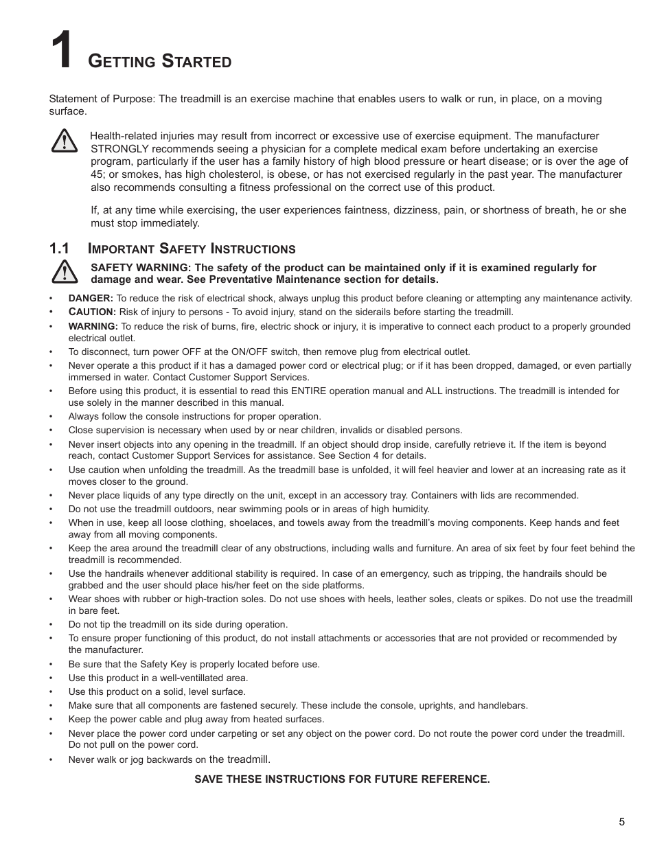 Etting, Tarted | Life Fitness T250 User Manual | Page 6 / 20